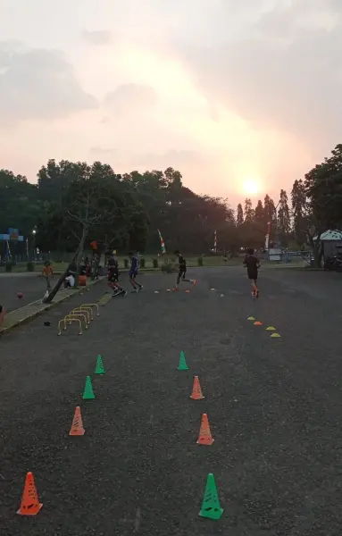 Potret pemandangan di sore hari