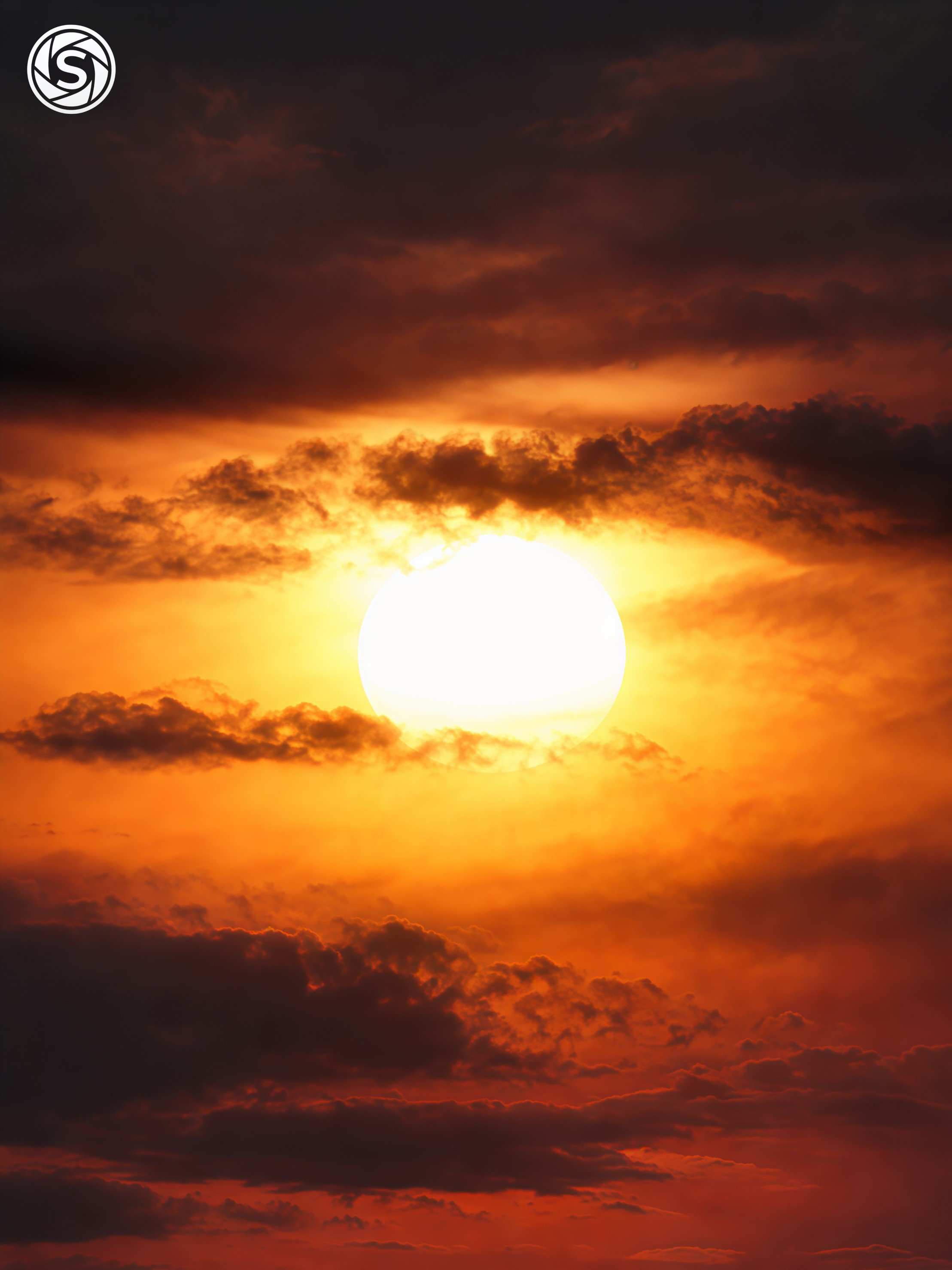 Dramatic Fiery Sunset with Dark Clouds - foto oleh Muhamad Dhanoes di PictStock